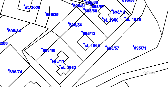 Parcela st. 1964 v KÚ Morávka, Katastrální mapa