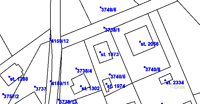 Parcela st. 1973 v KÚ Morávka, Katastrální mapa