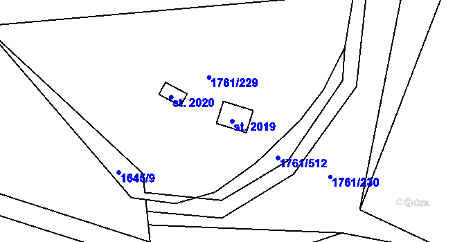 Parcela st. 2019 v KÚ Morávka, Katastrální mapa