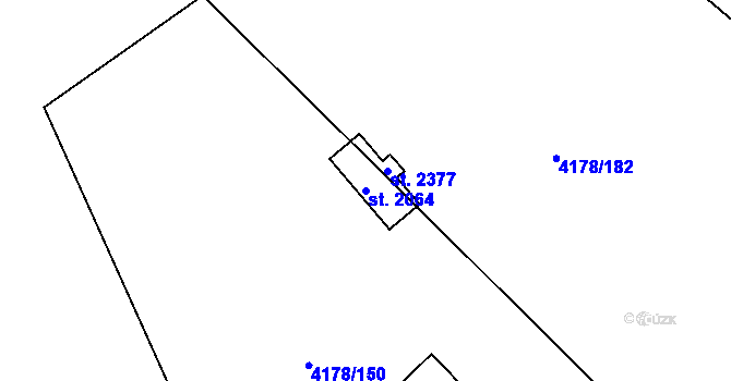Parcela st. 2064 v KÚ Morávka, Katastrální mapa