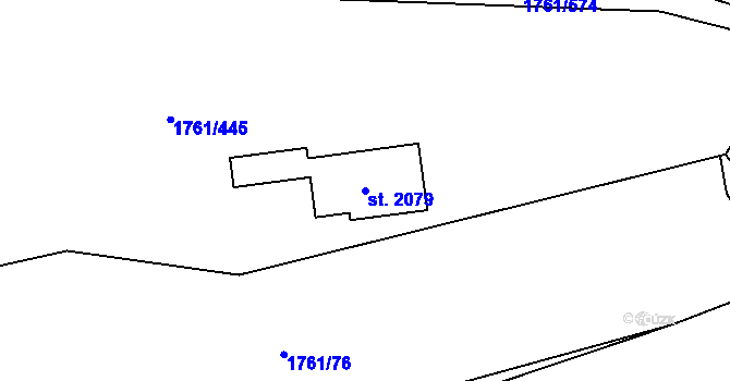 Parcela st. 2079 v KÚ Morávka, Katastrální mapa