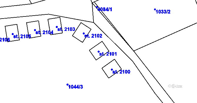 Parcela st. 2101 v KÚ Morávka, Katastrální mapa