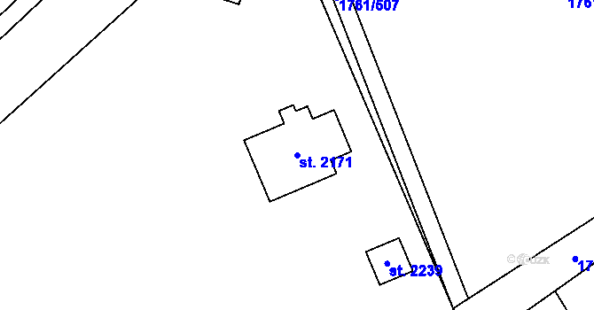 Parcela st. 2171 v KÚ Morávka, Katastrální mapa
