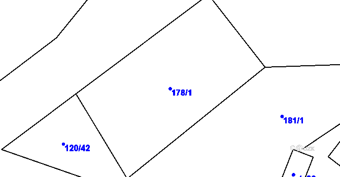 Parcela st. 178/1 v KÚ Morávka, Katastrální mapa