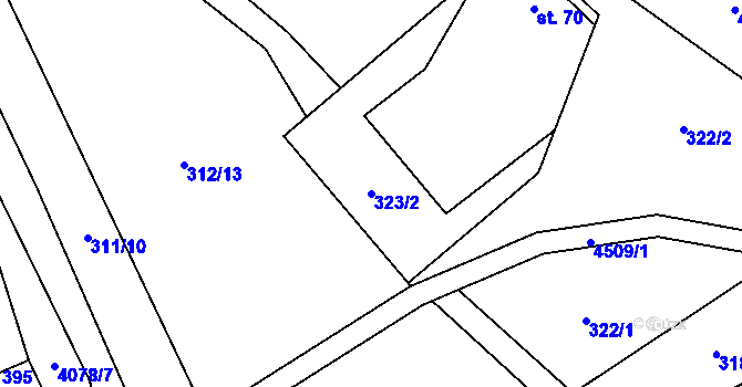 Parcela st. 323/2 v KÚ Morávka, Katastrální mapa