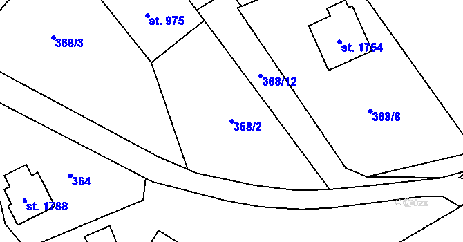 Parcela st. 368/2 v KÚ Morávka, Katastrální mapa