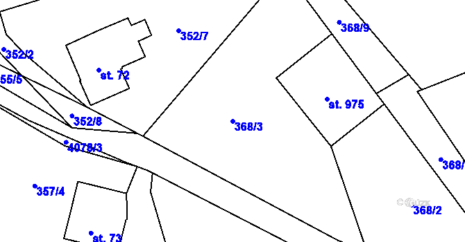 Parcela st. 368/3 v KÚ Morávka, Katastrální mapa