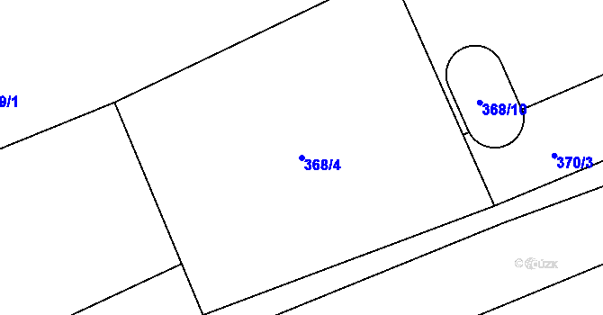 Parcela st. 368/4 v KÚ Morávka, Katastrální mapa