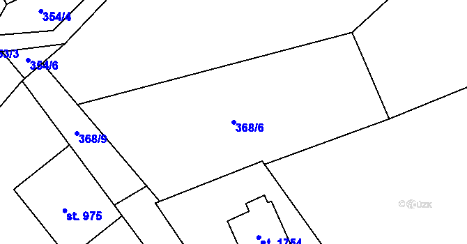 Parcela st. 368/6 v KÚ Morávka, Katastrální mapa