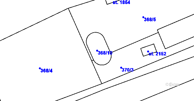 Parcela st. 368/10 v KÚ Morávka, Katastrální mapa