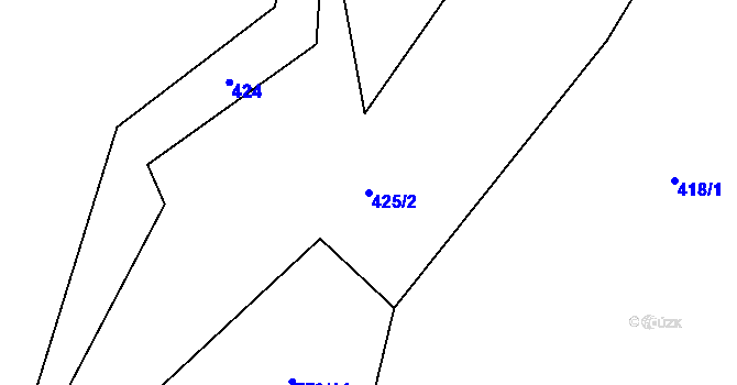 Parcela st. 425/2 v KÚ Morávka, Katastrální mapa
