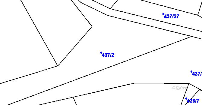 Parcela st. 437/2 v KÚ Morávka, Katastrální mapa