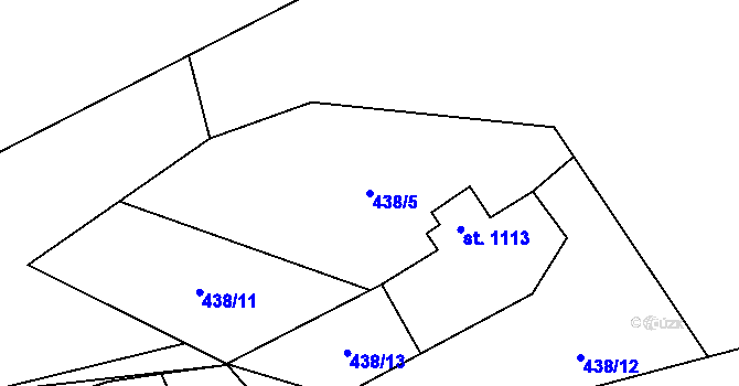 Parcela st. 438/5 v KÚ Morávka, Katastrální mapa