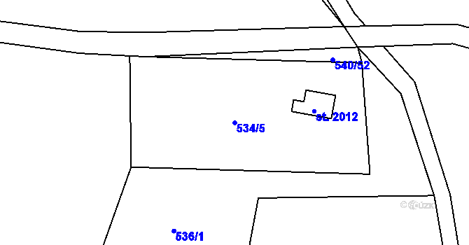 Parcela st. 534/5 v KÚ Morávka, Katastrální mapa