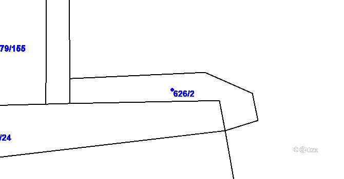 Parcela st. 626/2 v KÚ Morávka, Katastrální mapa