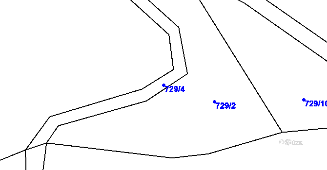 Parcela st. 729/4 v KÚ Morávka, Katastrální mapa