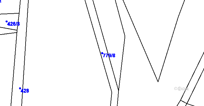 Parcela st. 779/8 v KÚ Morávka, Katastrální mapa