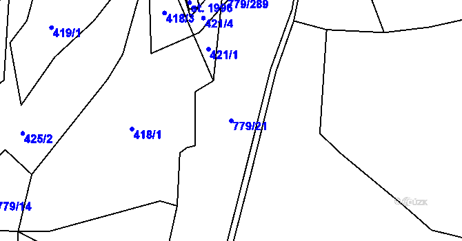 Parcela st. 779/21 v KÚ Morávka, Katastrální mapa