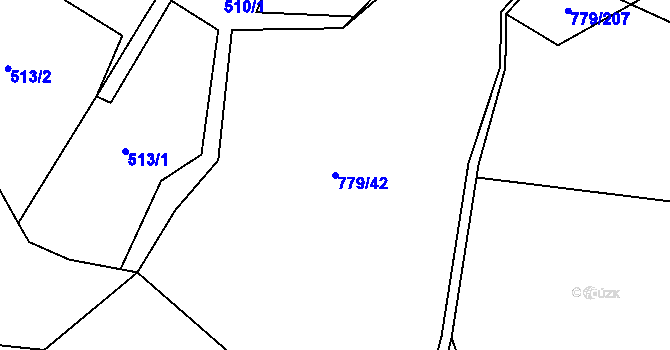 Parcela st. 779/42 v KÚ Morávka, Katastrální mapa