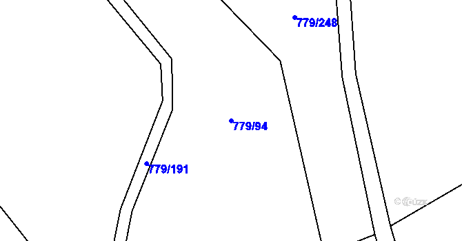 Parcela st. 779/94 v KÚ Morávka, Katastrální mapa