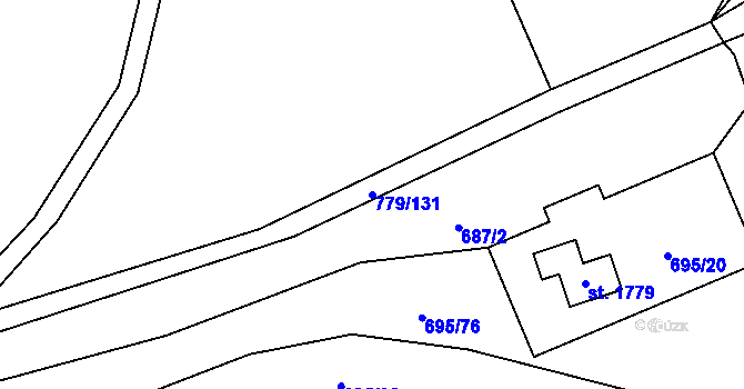 Parcela st. 779/131 v KÚ Morávka, Katastrální mapa