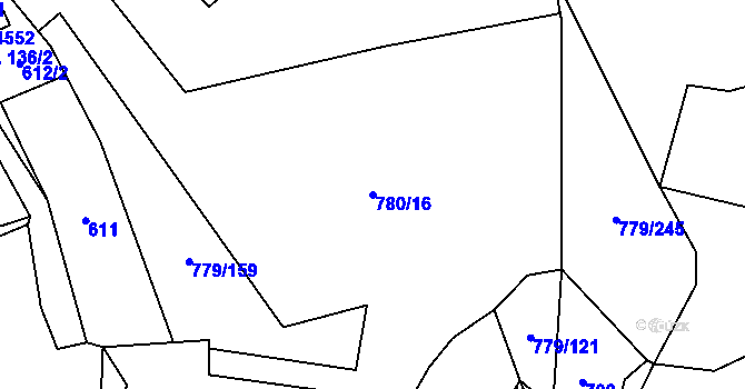 Parcela st. 780/16 v KÚ Morávka, Katastrální mapa