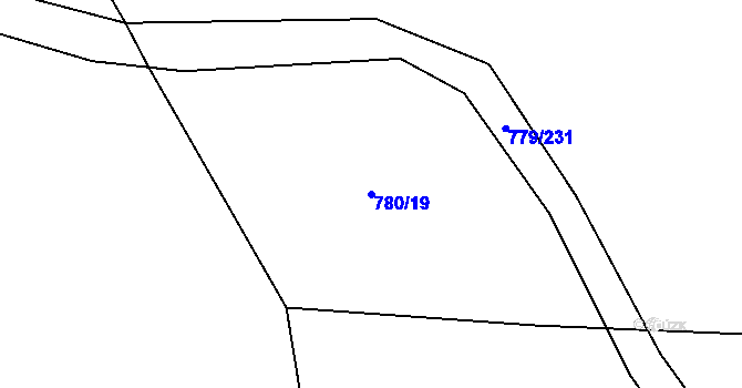 Parcela st. 780/19 v KÚ Morávka, Katastrální mapa