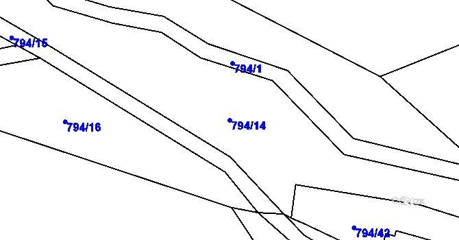Parcela st. 794/14 v KÚ Morávka, Katastrální mapa