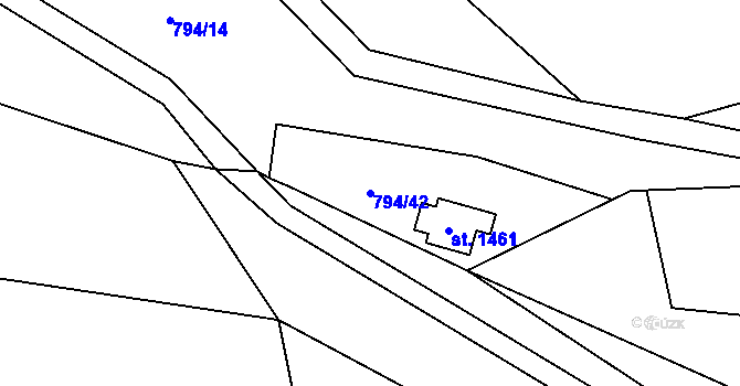 Parcela st. 794/42 v KÚ Morávka, Katastrální mapa
