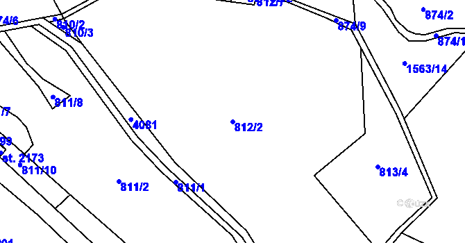 Parcela st. 812/2 v KÚ Morávka, Katastrální mapa