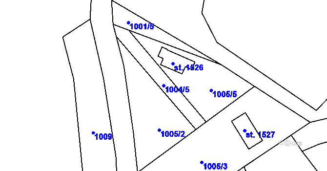 Parcela st. 1004/5 v KÚ Morávka, Katastrální mapa