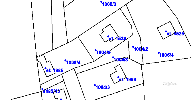 Parcela st. 1004/9 v KÚ Morávka, Katastrální mapa