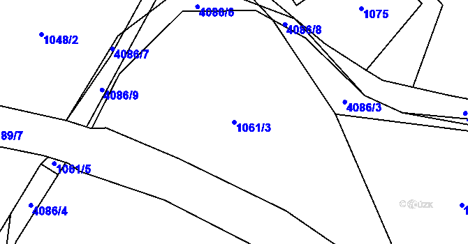 Parcela st. 1061/3 v KÚ Morávka, Katastrální mapa
