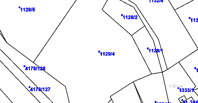Parcela st. 1129/4 v KÚ Morávka, Katastrální mapa