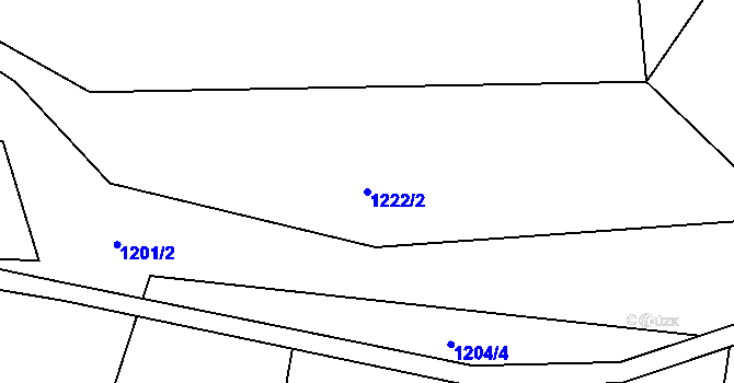 Parcela st. 1222/2 v KÚ Morávka, Katastrální mapa