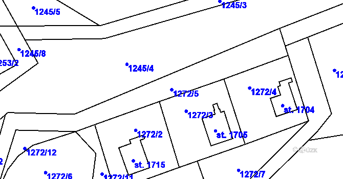 Parcela st. 1272/5 v KÚ Morávka, Katastrální mapa