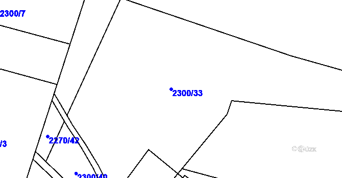 Parcela st. 2300/33 v KÚ Morávka, Katastrální mapa