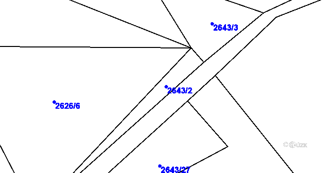 Parcela st. 2643/2 v KÚ Morávka, Katastrální mapa