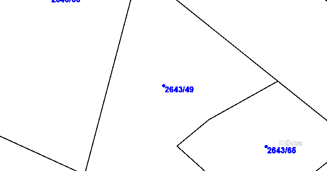 Parcela st. 2643/49 v KÚ Morávka, Katastrální mapa