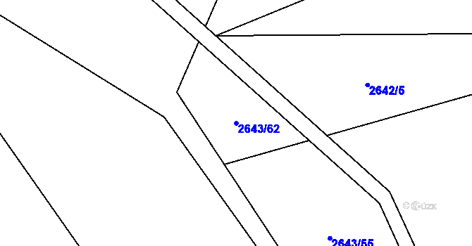 Parcela st. 2643/62 v KÚ Morávka, Katastrální mapa