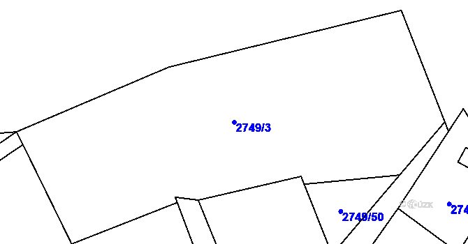 Parcela st. 2749/3 v KÚ Morávka, Katastrální mapa