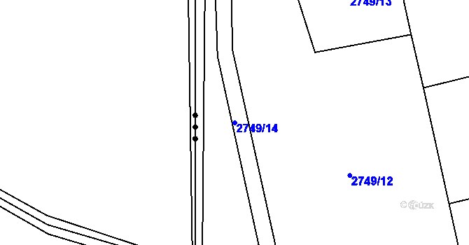 Parcela st. 2749/14 v KÚ Morávka, Katastrální mapa