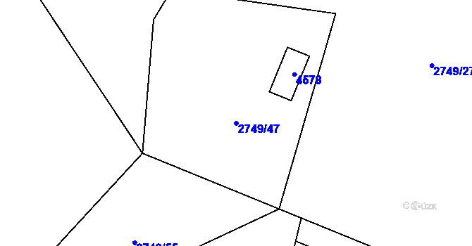 Parcela st. 2749/47 v KÚ Morávka, Katastrální mapa