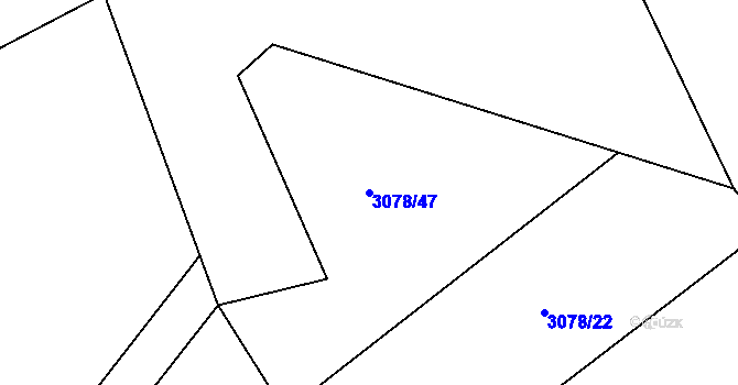 Parcela st. 3078/47 v KÚ Morávka, Katastrální mapa