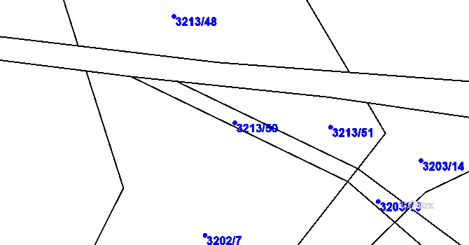 Parcela st. 3213/50 v KÚ Morávka, Katastrální mapa