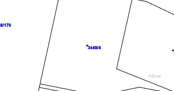 Parcela st. 3448/4 v KÚ Morávka, Katastrální mapa