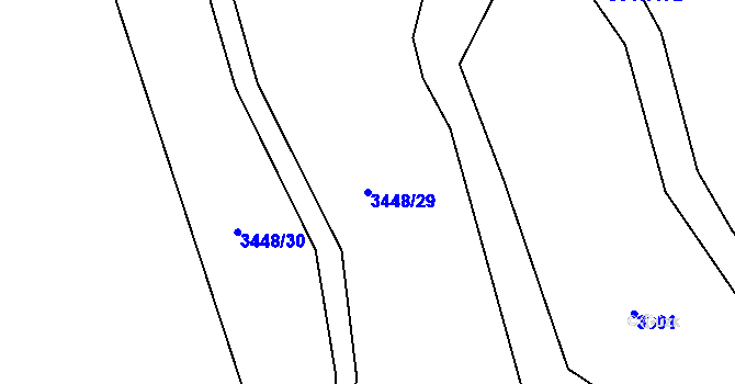 Parcela st. 3448/29 v KÚ Morávka, Katastrální mapa