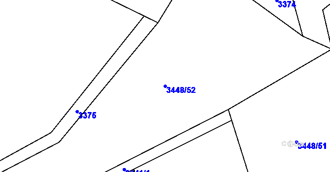 Parcela st. 3448/52 v KÚ Morávka, Katastrální mapa