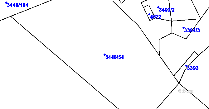 Parcela st. 3448/54 v KÚ Morávka, Katastrální mapa