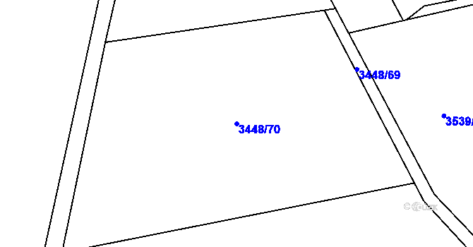 Parcela st. 3448/70 v KÚ Morávka, Katastrální mapa